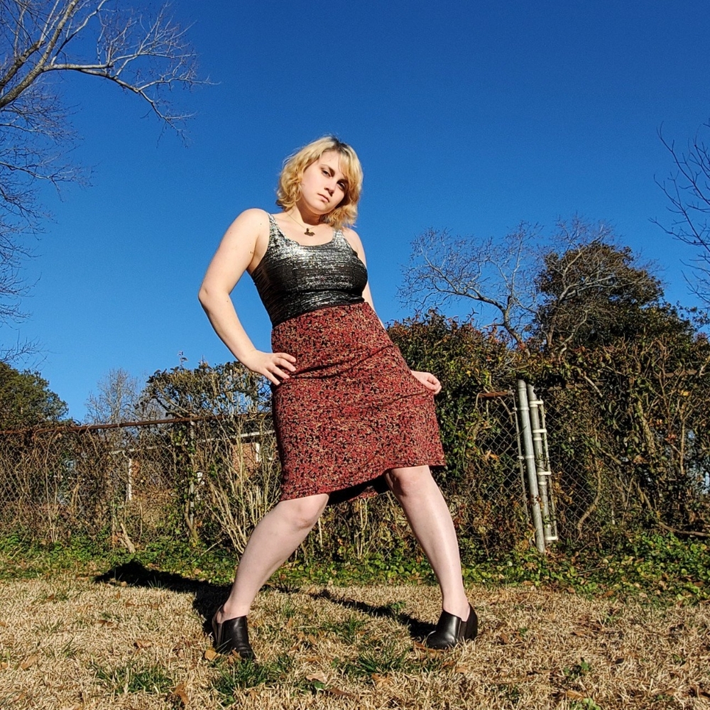 Y2k Knee-Length Skirt by Exact Change